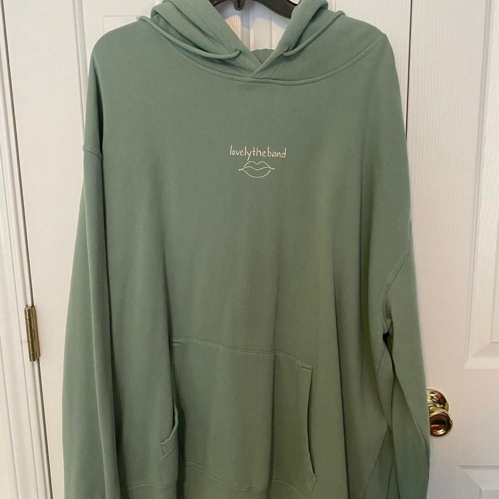 Lovelytheband Green Hoodie with Front Pocket